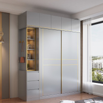 Bedroom wardrobe sliding door Nordic master bedroom home net red luxury sliding door wardrobe two sliding door cabinet lockers