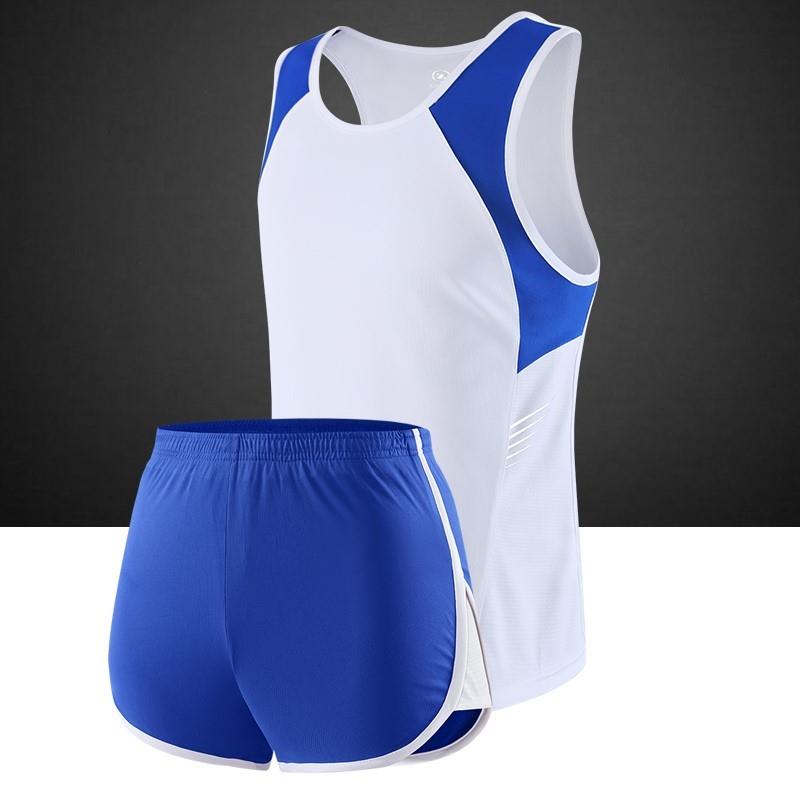 Sprint suit tight track and field quick-drying mens and womens track and field suit suit tights Training running clothes Summer competition back