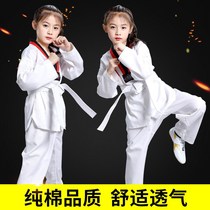 Taekwondo clothing summer children adult men and women autumn beginners college students training clothes Adult road clothes pure cotton customization