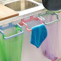  Kitchen door back type portable garbage bag bracket Door rear rag pylons trash can rack Kitchen door hanging trash can