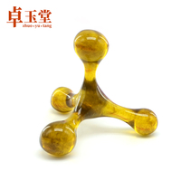 Beeswax resin acupoint stick sole massager four-legged cone plantar acupoint and tendon stick massage device triangle bird