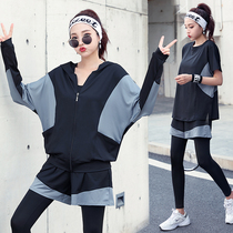 2021 Ocean Gas Long Sleeve Sports Suit Women Autumn Winter Fashion Loose big code Casual Wear Yoga Fitness Running Suit
