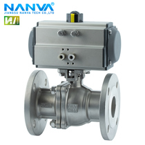 South valve Q641F-16P AT pneumatic stainless steel 304316L silica sol precision casting high platform flange ball valve