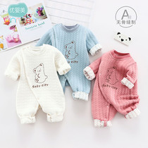Super foreign baby warm one-piece cotton cotton cotton baby ha clothes spring and autumn newborn baby clothes autumn and winter clothes