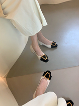 INS STUDIO)2021S S looking forward to long-term gentle and comfortable temperament small single shoes