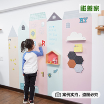 Magnetic Shanjia Korean House modeling magnetic double-layer soft whiteboard wall stickers children graffiti home self-adhesive magnetic whiteboard stickers writing board magnetic baby teaching magnet wall blackboard erasable customization