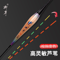 Willow bank reed float Bite hook color gravity sensing electronic drift High sensitivity luminous drift Large object Crucian carp drift shadowless