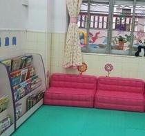 Childrens sofa double kindergarten reading corner boys and girls Princess reading area arranged baby children PU seat