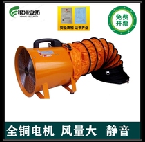 Portable limited space operation portable axial fan blower blower blower 250 caliber with 5 m tube