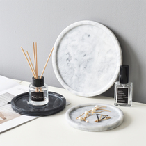 ins Nordic Marble Scented candle tray Table top plate Jewelry storage plate Storage plate