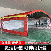 Outdoor awning Rural red and white wedding banquet Banquet wine shed Large car awning stall Custom advertising tent