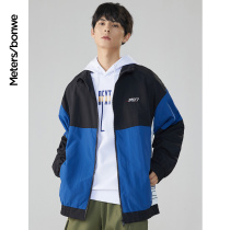 Meters Bang Wei coat men's spring fashion casual retro sports stitching men's coat