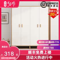 Wardrobe Household bedroom rental room with free installation lockers Small apartment simple modern solid wood childrens wardrobe