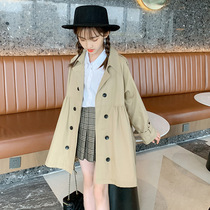 British next sara girl windbreaker 2021 new foreign style children British style long coat