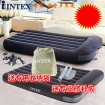 intex Inflatable mattress double single three air mattress thick air cushion outdoor sleeping mat moisture proof mat