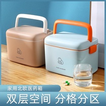 Medical box household high-value small family daily drug storage box Medical box medicine storage artifact