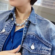 Australian White Baroque Pearl Necklace ~