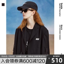 BLACK bosie autumn new small suit male couple letter embroidery personality female casual jacket tide 5082M