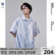 GRAY bosie short-sleeved shirt mens 2021 spring and summer new products couple Japanese loose shirt womens top 1004C
