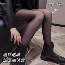 Pregnant woman overdraft socks Socks Pants Autumn Winter Light Legs Gamier Plus Suede Thickened Pantyhose Black Silk Socks Fake Overdraft Butts Underpants