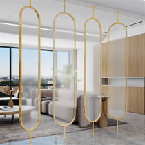 Light luxury tempered Changhong glass art screen Rotatable entrance door partition decorative semi-occlusion screen