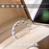 Imported Mossang diamond 18k white gold simple generous exquisite beautiful love ring 30 points for women 2020 new