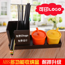 Hotel chopsticks tube commercial restaurant chopsticks basket creative noodle restaurant chopsticks cage multifunctional tableware spoon storage box set
