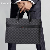 Cohnim Kevin men handbag genuine leather business single shoulder inclined satchel men briefcase 14 inch computer mens bag