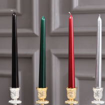 European plating Candle Festival anniversary birthday candle gold silver red black cone wax wedding candle