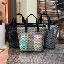 2021 new mesh mommy bag handbag womens empty wash bag makeup bag skin care product storage bag bath bag