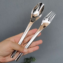 Michael kitchen 304 stainless steel diamond main meal spoon Fork personalized creative spoon Fork high end Western tableware spoon