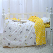 Baby kindergarten quilt three-piece set autumn and winter children nap special cotton baby bedding six-piece thick