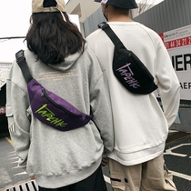 Letters embroidered single shoulder inclined satchel dumplings Mini small chest bag mens leisure Chap hip hop sport Purse Strings women