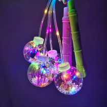 Christmas gift portable wave ball lantern children cartoon transparent luminous ball small toy night market supply