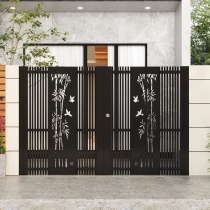 Iron Gate Villa double open door Louver courtyard into the garden door household fence single door door fence yard