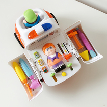 Huile childrens electric household medical equipment set toy electric music lighting universal car real scene simulation