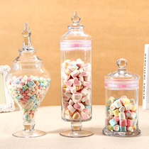 5 fold European transparent glass bottle glass bottle glass candy jar glass jar wedding ornaments glass cover