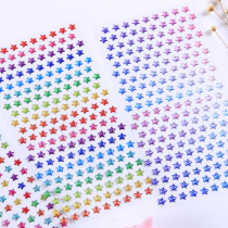 Colored stars five-pointed star three-dimensional crystal childrens stickers kindergarten reward gifts early education photo album stickers