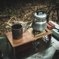 SOTO Spider stove extension table board Reforged handmade wood vintage camping outdoor black walnut folding table