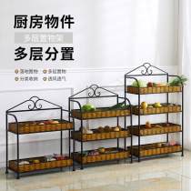 Iron rack rack multi-function rattan supermarket shelf fruit display rack fruit fruit shop shelf vegetable