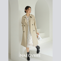 Small sub-wind coat jacket female spring autumn 2023 new Korean version loose casual temperament double-row buttoned with long coat