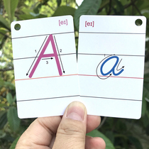 26 English letter cards with separate handwritten abc English early education cards with phonetic symbols can be combined words
