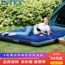INTEX Air Mattress Home Single Air Cushion Bed Thickened Outdoor Double Portable Air Punch Folding Lunch Bed