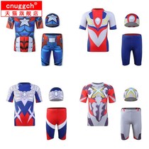Swimsuit male Altman split swimsuit children summer Quick Dry Sunscreen training professional American captain Jade bump