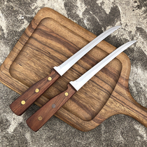 Wood handle open back Caesarean Caesarean with Sour Vegetable Fish Knife Vanguard Leicce Meat Cut Fish Fillet Knife with Bone-Picking Meat Cleaver Slaughter Special Knife