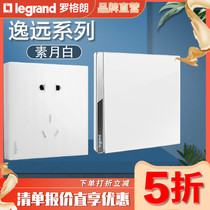 TCL Rograng Yiyuan switch socket panel Suyue White 5 five-hole two-three plug 16A three-hole computer USB plug