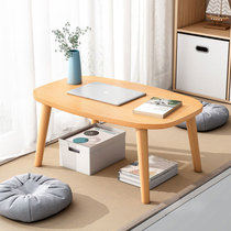 New Nordic coffee table simple small apartment living room bedroom creative Oval household wooden small table bay window