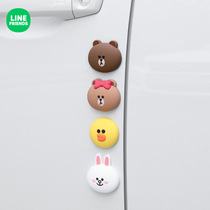 LINE Cartoon Car Doors Crash-proof Strip Border Rub anti-rub Anti-view rearview mirror Decorative Anti-Rubbing