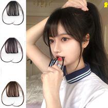 Fake bangs eight-character air bangs wig female real hair oblique bangs on both sides of natural forehead hairline wig patch