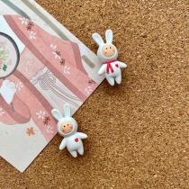 2 Fuduo cute rabbit cork board message Photo Wall felt pin pin nail kindergarten newspaper board decoration
